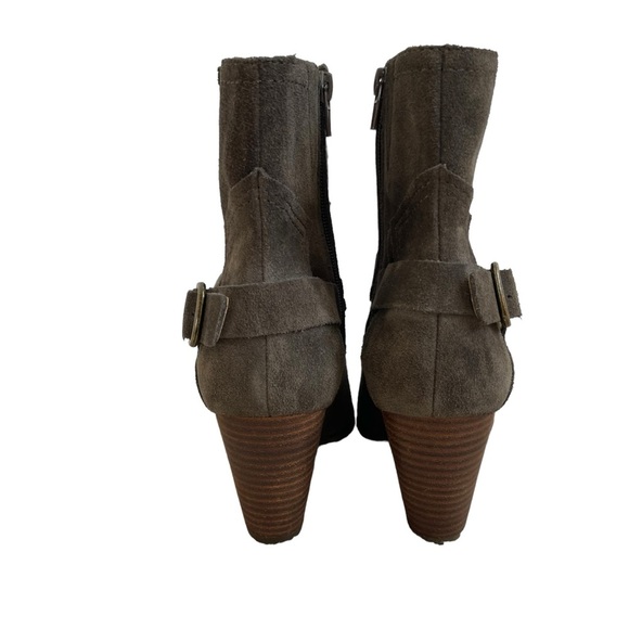 Lucky Brand Women’s Majoko Suede Mid-calf Harness Boots Size 7.5 Dark Moss Green - Picture 5 of 9